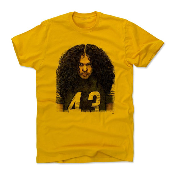 Troy Polamalu Shirt - Vintage Pittsburgh Football Men's Apparel - Troy Polamalu Sketch